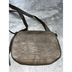 Allsaints Brown Suede Leather Crossbody Bag